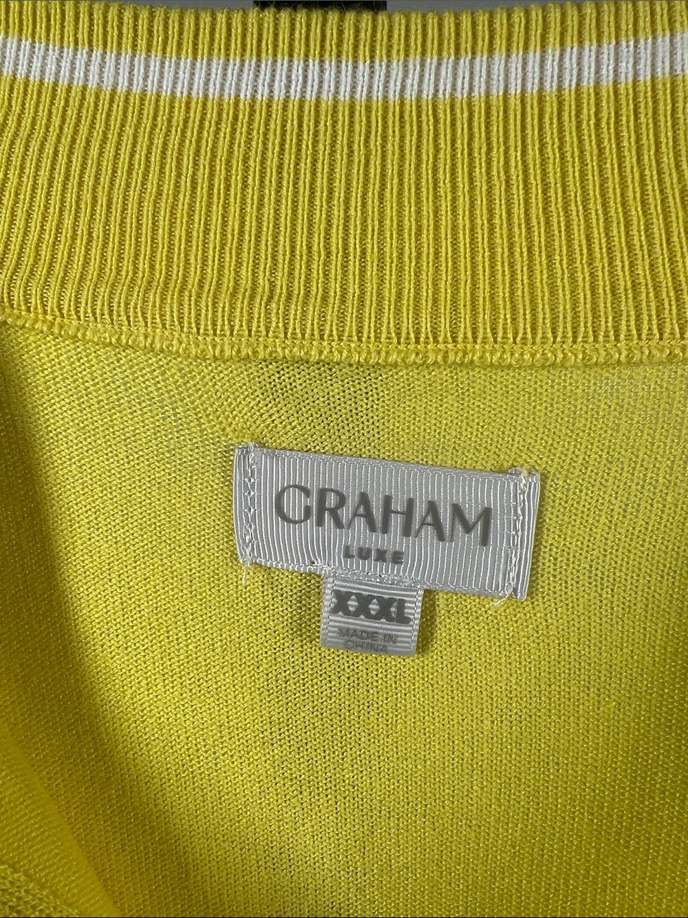 Graham Luxe  Lightweight Zip Sweater in Bright Yellow - Picture 5 of 5